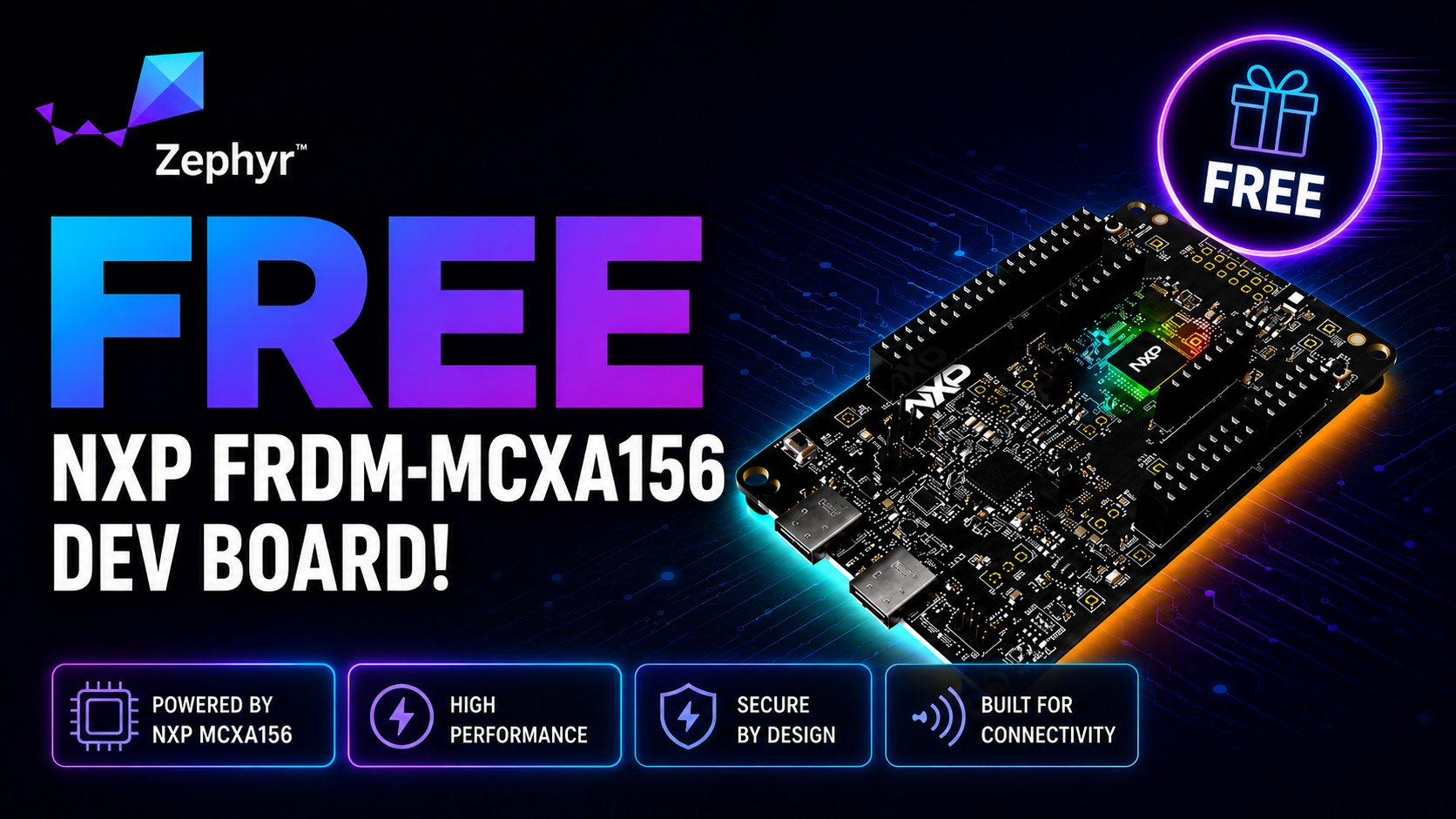 Free NXP FRDM-MCXA156 Dev Board